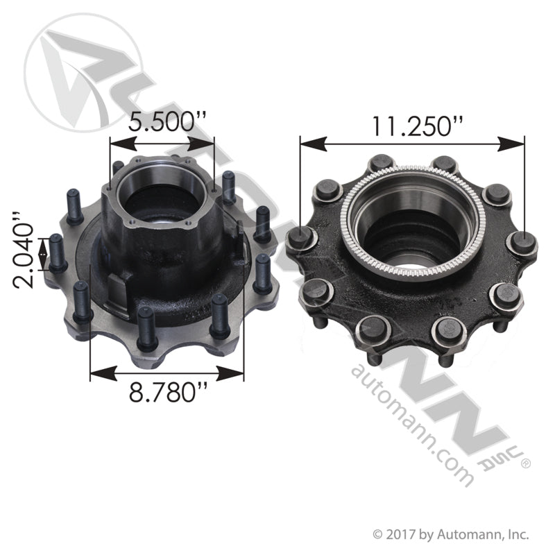 150.T1101.S3 - Outboard Mount Hub Assembly (12A)