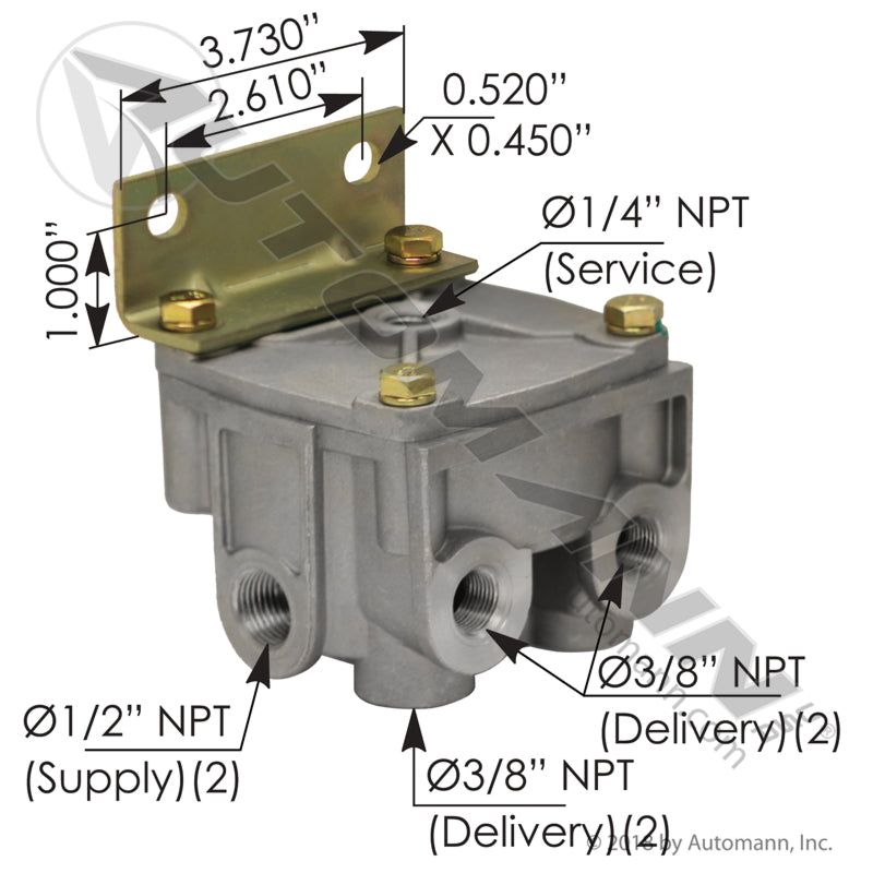 170.065303/US31-1013 - R12 Relay Valve 4 PSI (6C BACK)