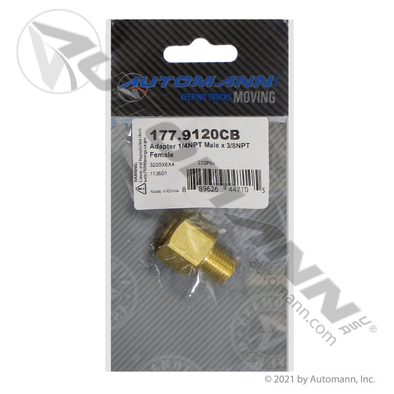 177.9120CB - Adapter 1/4NPT Male x 3/8NPT Female (T5)
