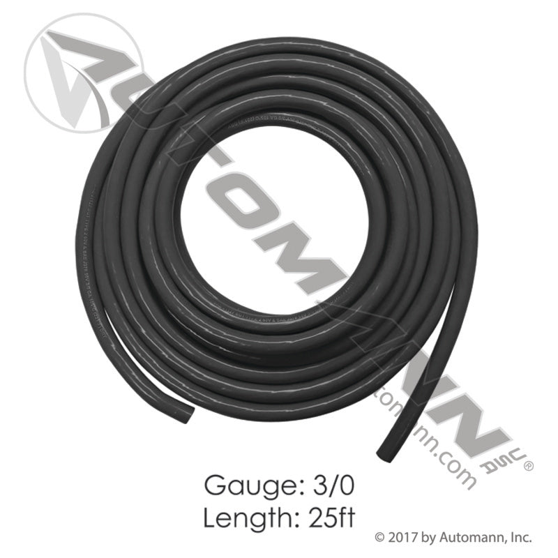 178.2055BK-25 - Wire Starter Cable 3/0 GA Black (PER FOOT) (2A)