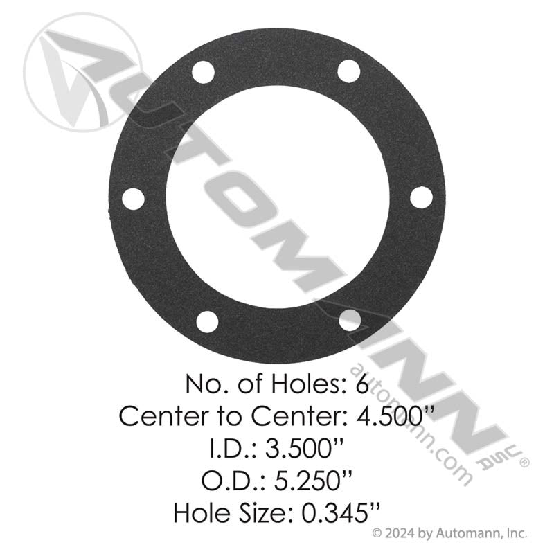 180.10641.1 - Hub Cap Gasket - 6 Hole Type