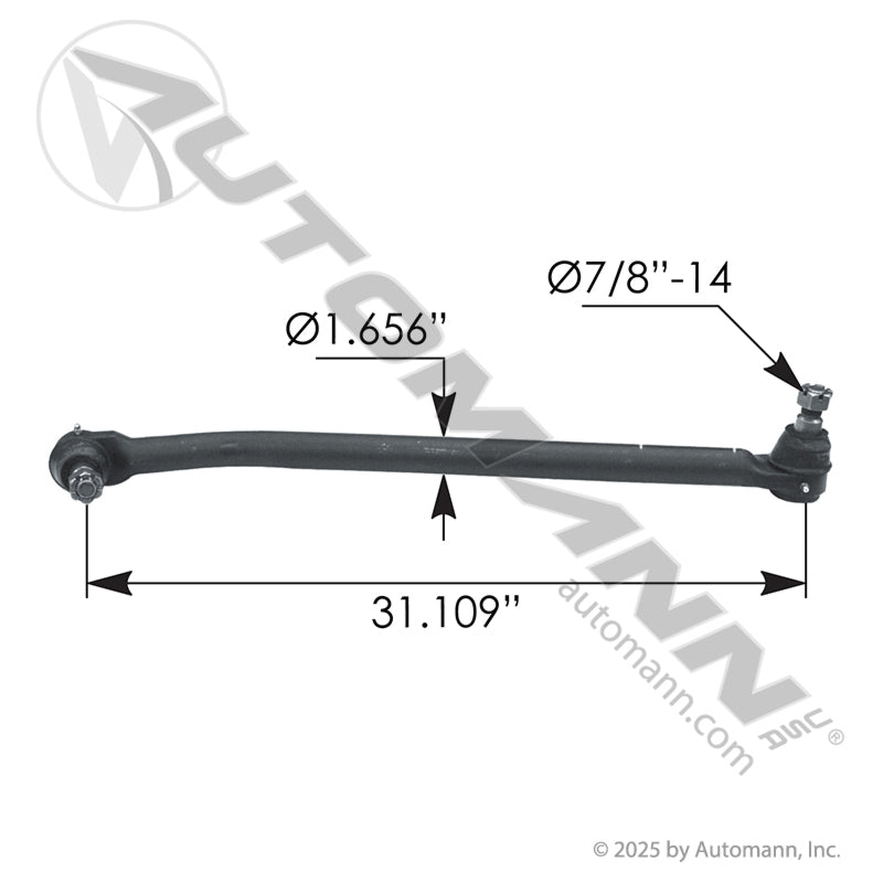463.DS5922A - Drag Link 31.000in C to C Kenworth (12C)