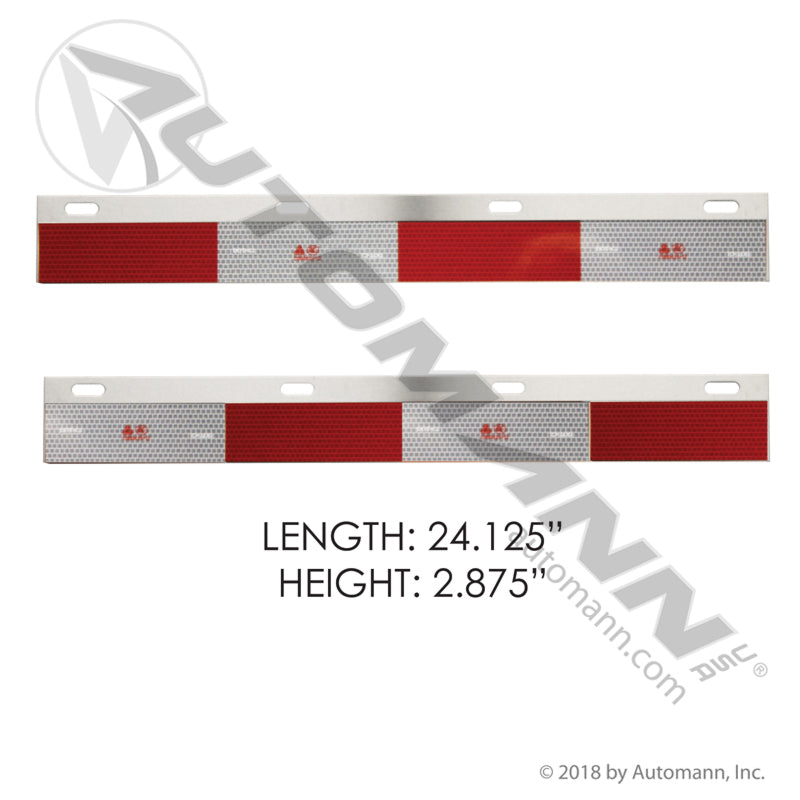 562.440 - Conspicuity Plate Set Straight Aluminum