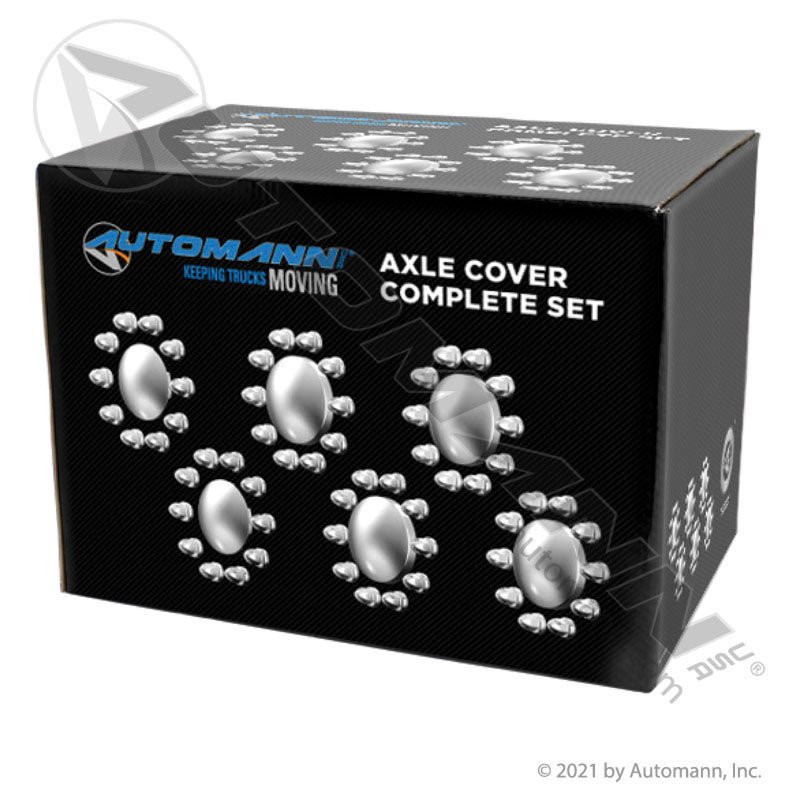 562.FR1011C - Axle Cover Complete Set Chrome Steel (13A/10A)