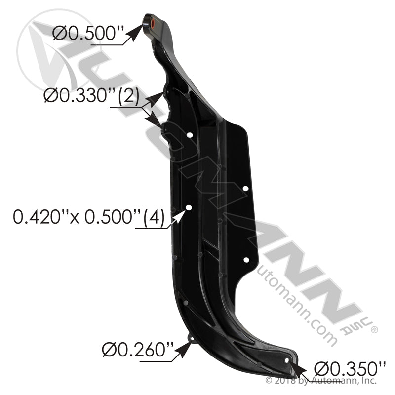564.46462 Hood Pivot Bracket LH Freightliner P3 (12B)