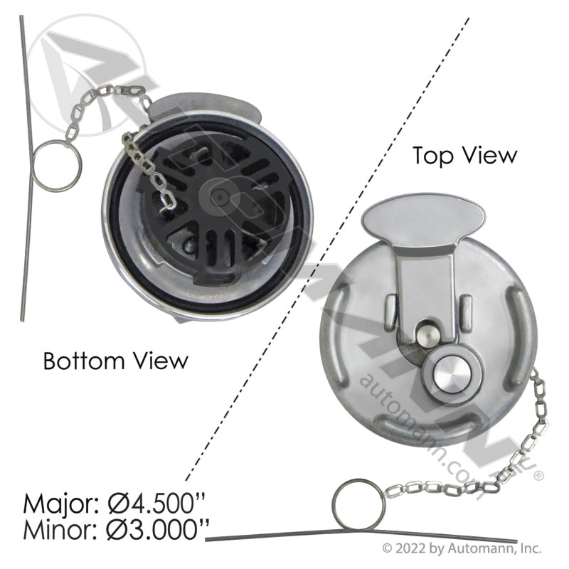 572.1014 - Fuel Cap Vented Peterbilt (FRONT)