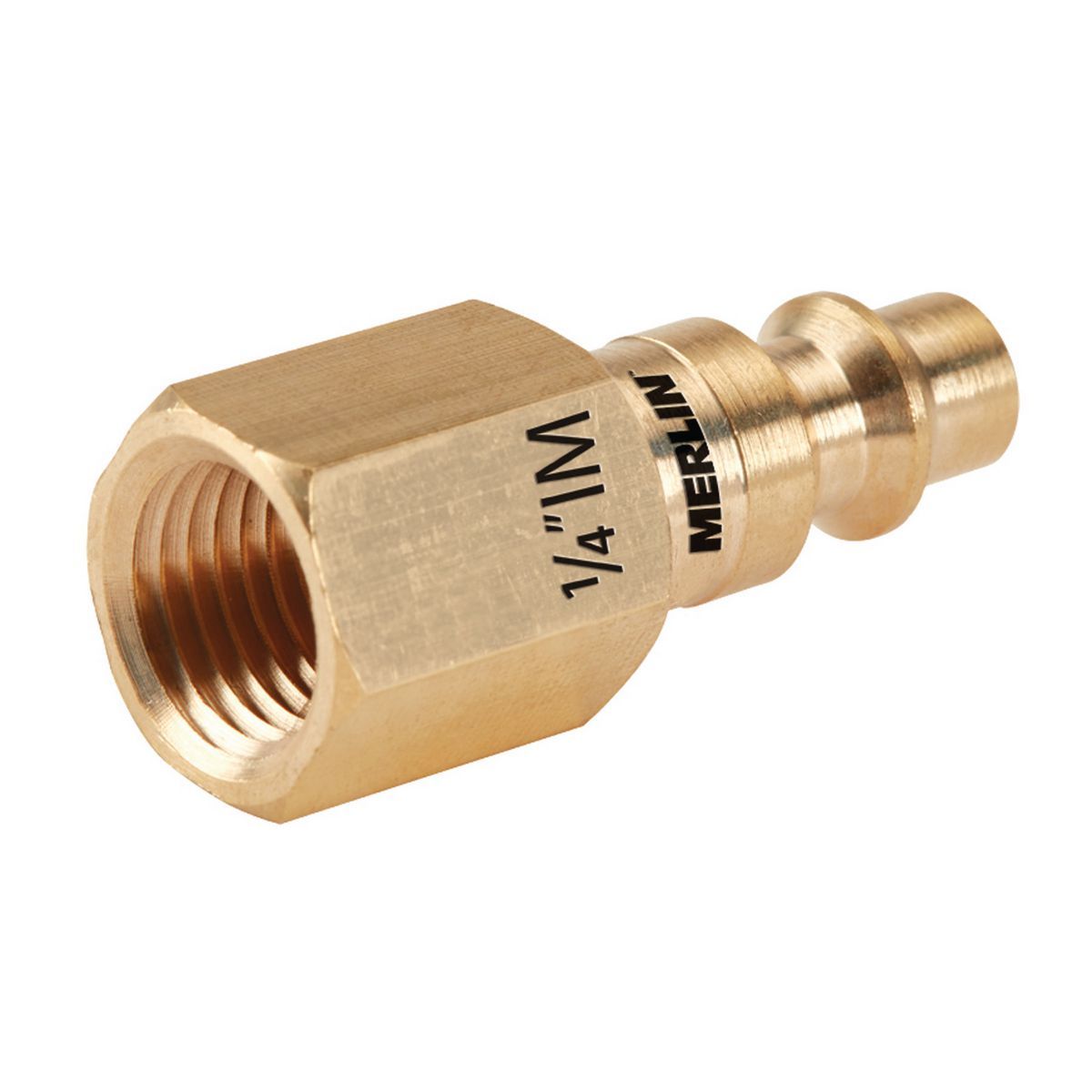 MERLIN AIR CONNECTOR 1/4 in. Female Brass Industrial Plug