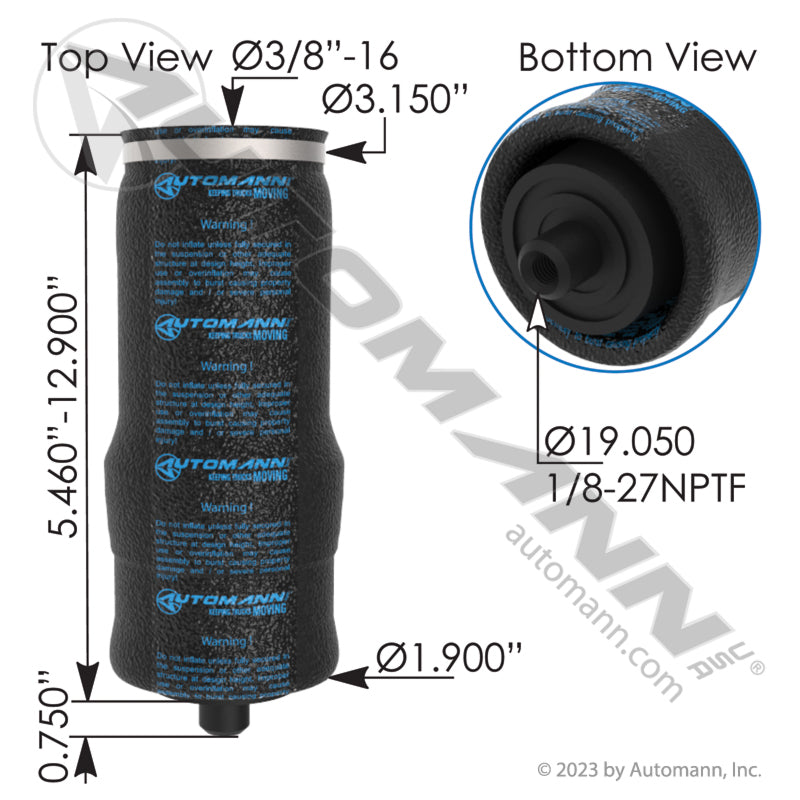 ABSZ70-2074 Air Spring Cabin Volvo (10D)