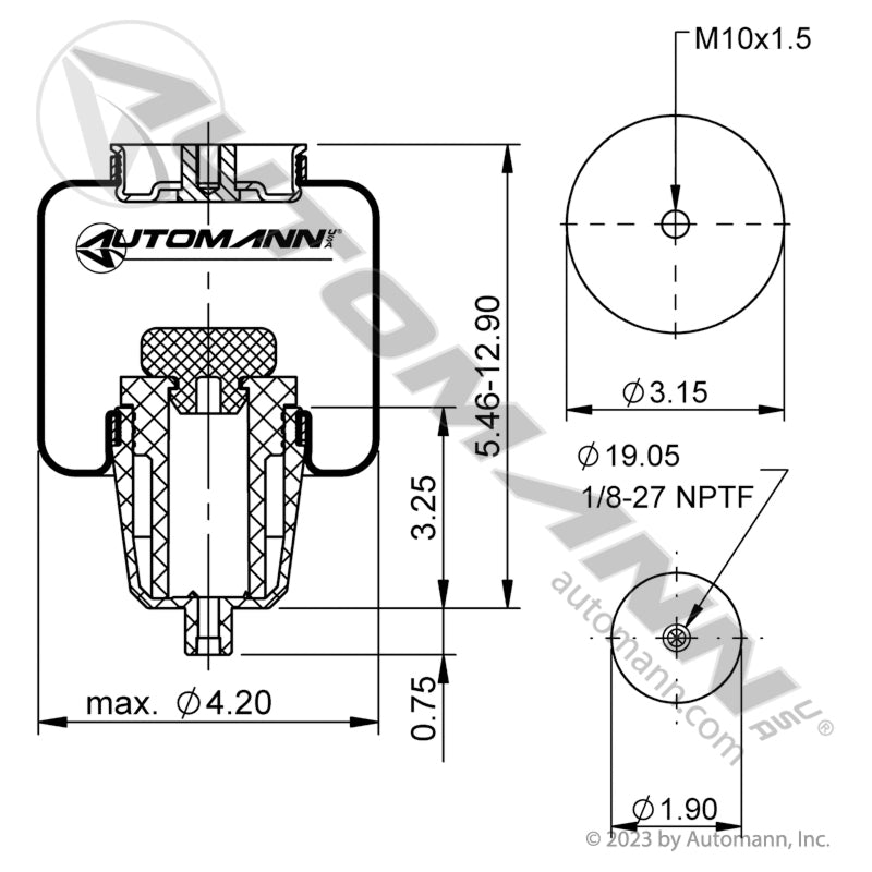 ABSZ70-2074 Air Spring Cabin Volvo (10D)