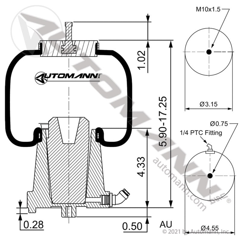 ABSZ70-2453 - Air Spring Cabin Volvo (10D)