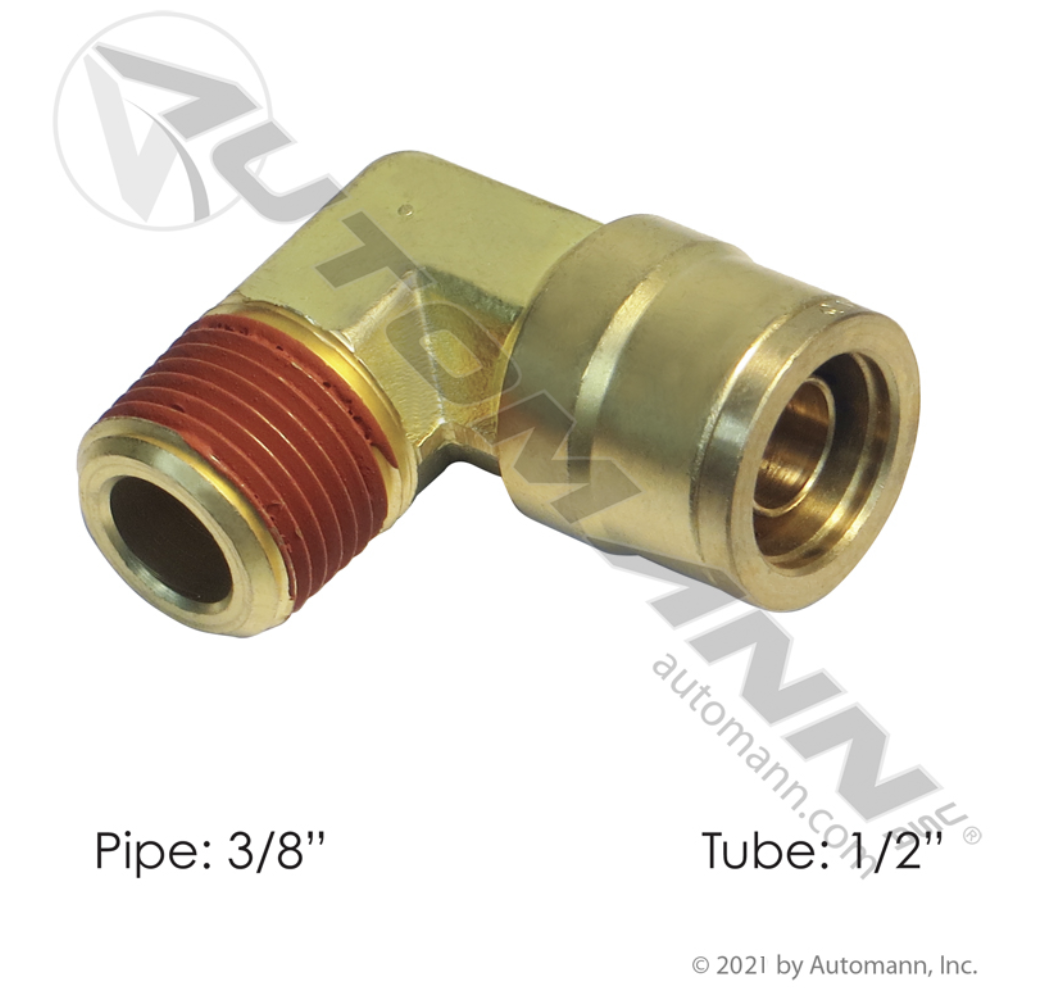 177.13B158C - Brass PLC Male Elbow 1/2 X 3/8in