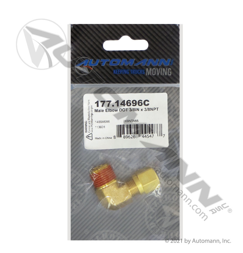 177.14696C - Male Elbow DOT 3/8IN x 3/8NPT