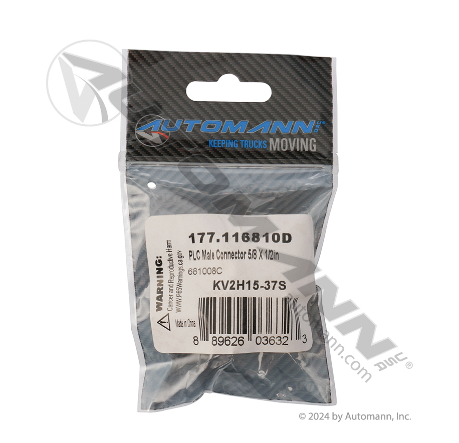177.116810D - PLC Male Connector 5/8 X 1/2in