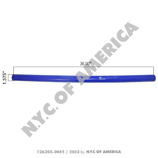 12A30X-0045 - Hose 1.375" Straight Silicone Coolant BY INCH(5E)