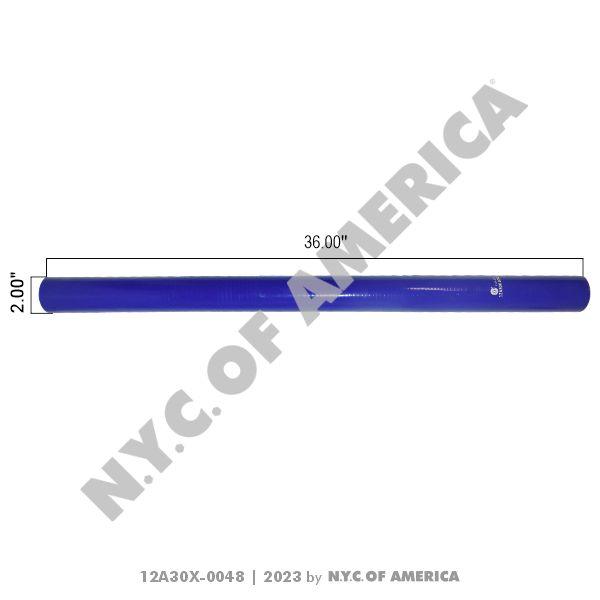12A30X-0048 - Hose 2", Straight Silicone Coolant BY INCH(5E)