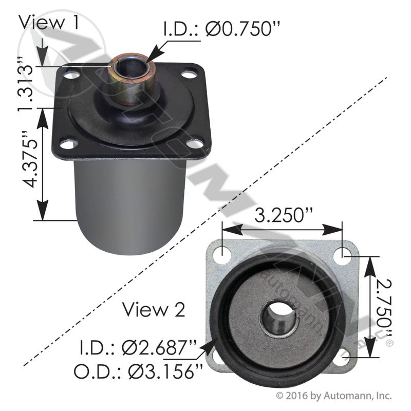 M17491K - Cabin Mount Bushing Kit Freightliner (6C)