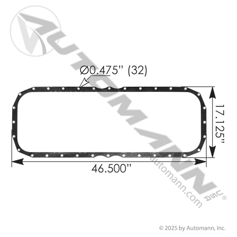 M90684 - Oil Pan Gasket Cummins ISX 15.0L (12D)