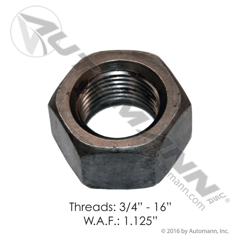 PNF107 - SAE Hex Nut 3/4in-TPI 16