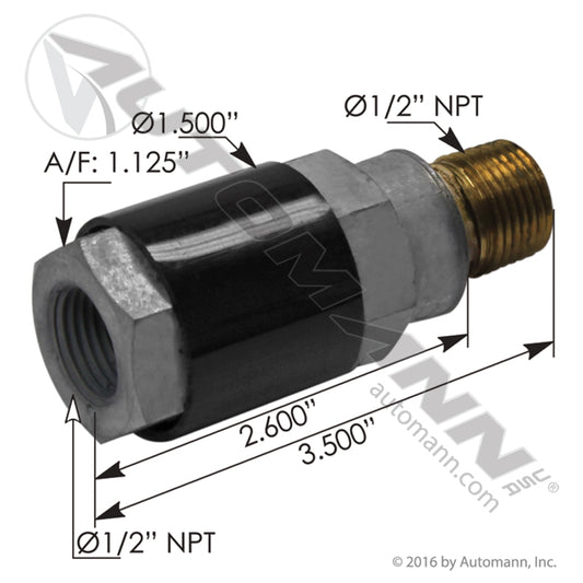 US31-1091 Inline Quick Release Valve