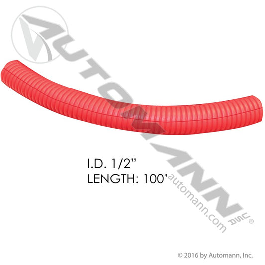 177.1012R - Poly Split Loom Red - 100FT Roll
