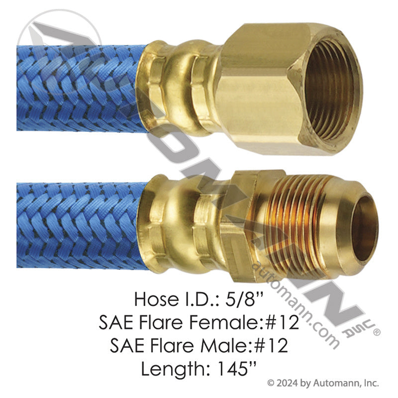 177.121145 - Discharge Hose Male/Female SAE 145in Kenworth/Peterbilt