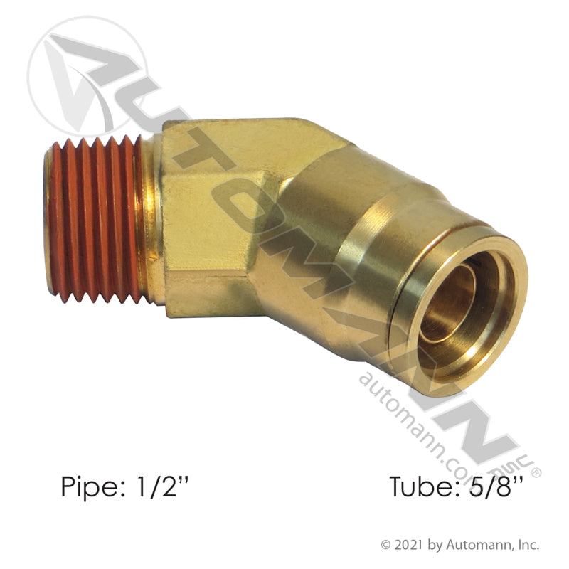 177.13B1710D - Brass PLC 45 Deg NS Elbow 5/8 X 1/2in (T5)