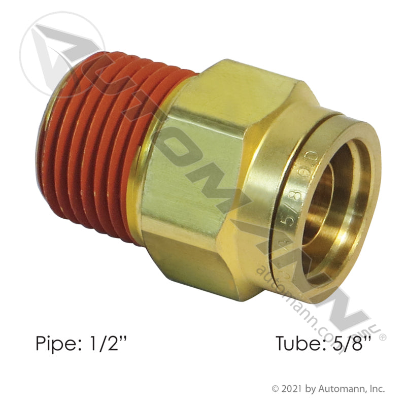 177.13B6810D - Brass PLC Male Connector 5/8 X 1/2in (T5)