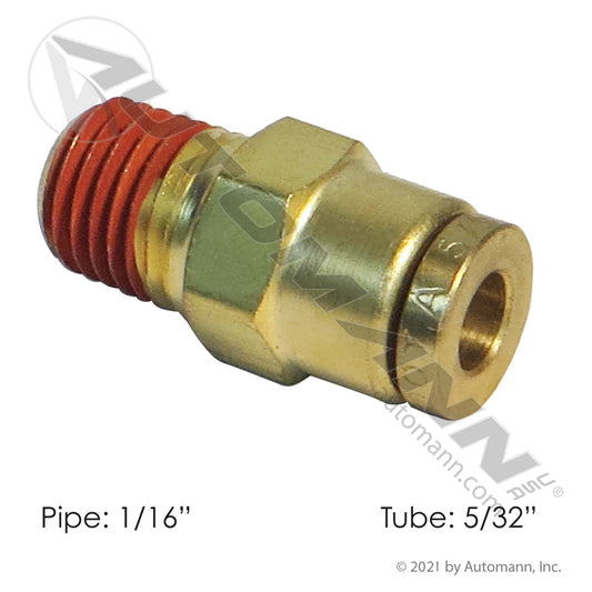 177.13B68251 - Brass PLC Male Connector 5/32 X 1/16in (T5)