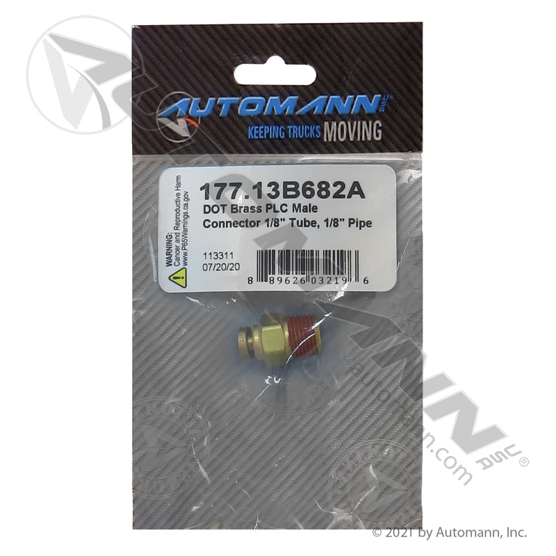 177.13B682A Brass PLC Male Connector 1/8 X 1/8in (T5)