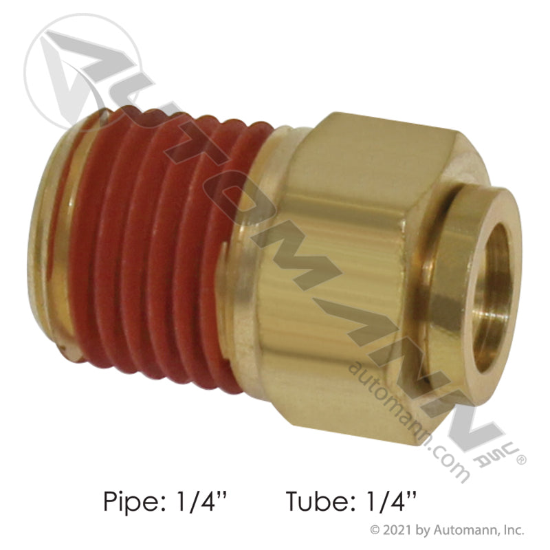 177.13B684B - Brass PLC Male Connector 1/4 X 1/4in (T5)