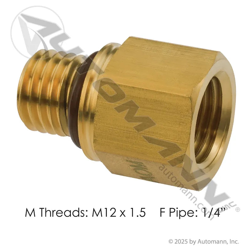 177.9120BM12 - Adapter M12x1.5 Male x 1/4in NPT Female