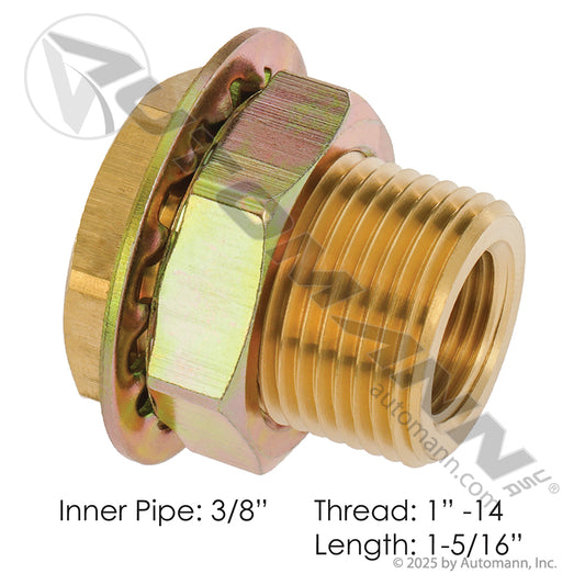 177.9195BHC42 - Bulkhead Coupling 1-5/16in (T5)