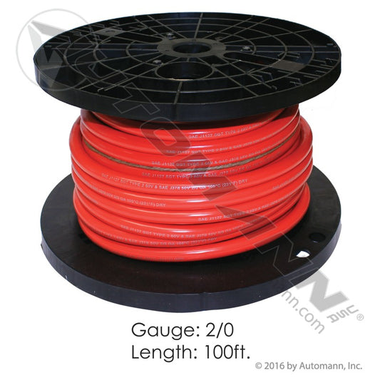 178.2054RD - Wire Starter Cable 2/0 100FT Red