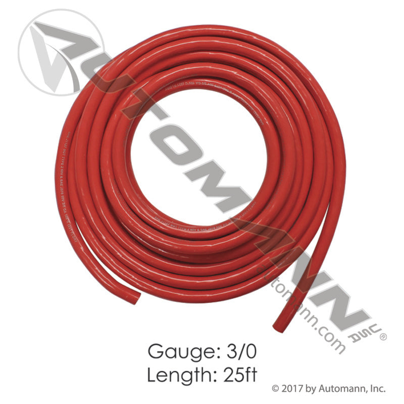 178.2055RD-25 - Wire Starter Cable 3/0 GA Red (PER FOOT) (2A)