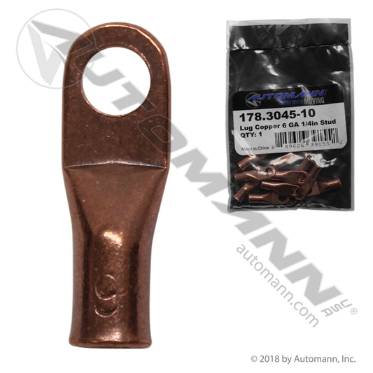 178.3045-10 - Lug Copper 6 GA 1/4in Stud - 10pk(TERMINAL)SE VENDE X PIEZA