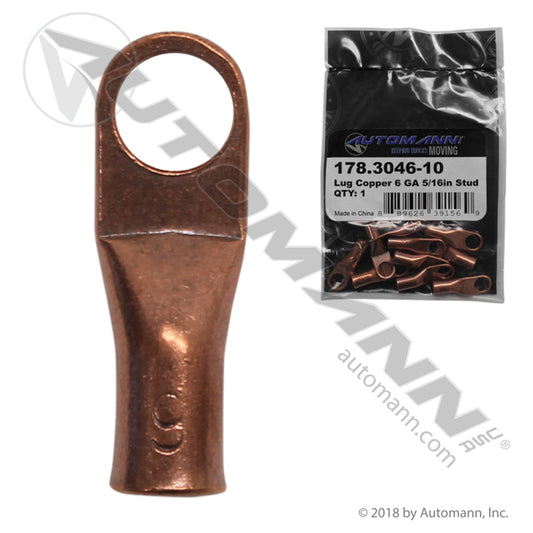 178.3046-10 - Lug Copper 6 GA 5/16in Stud (TERMINAL) (BACK)