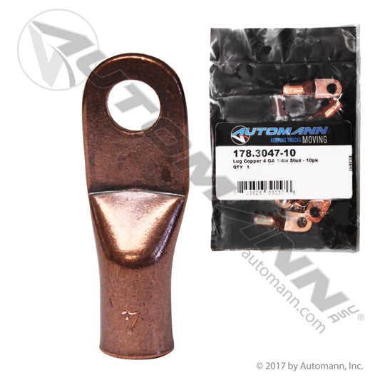 178.3047-10 - Lug Copper 4 GA 1/4in Stud (TERMINAL) (BACK)