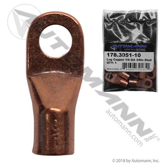 178.3051-10 - Lug Copper 1/0 GA 3/8in Stud (TERMINAL) (BACK)