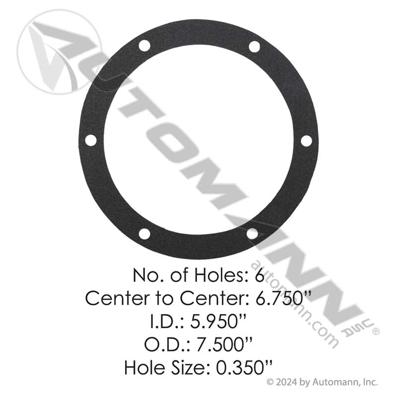180.10630.1 - Hub Cap Gasket 6 Hole (10B)