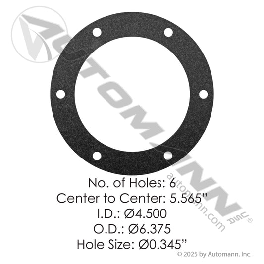 180.10719.1 - Hub Cap Gasket 6 Hole (10B)