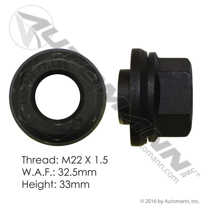 201.3031 - Metric Sleeved Flange Nut - 6mm Sleeve (10B)