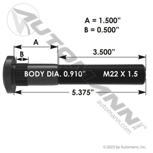201.6145 Wheel Stud