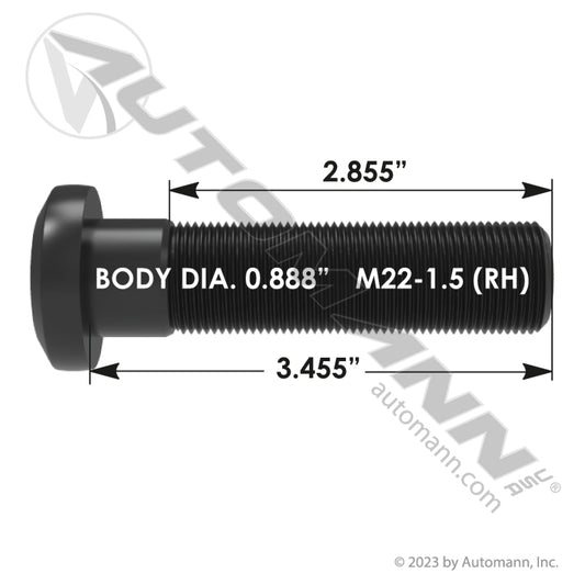 201.6301WE - Wheel Stud Dura-Light Hub WEMC (ESPARRAGO DE RUEDA)(10B)