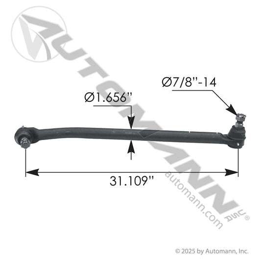 463.DS5922A - Drag Link 31.000in C to C Kenworth (12C)