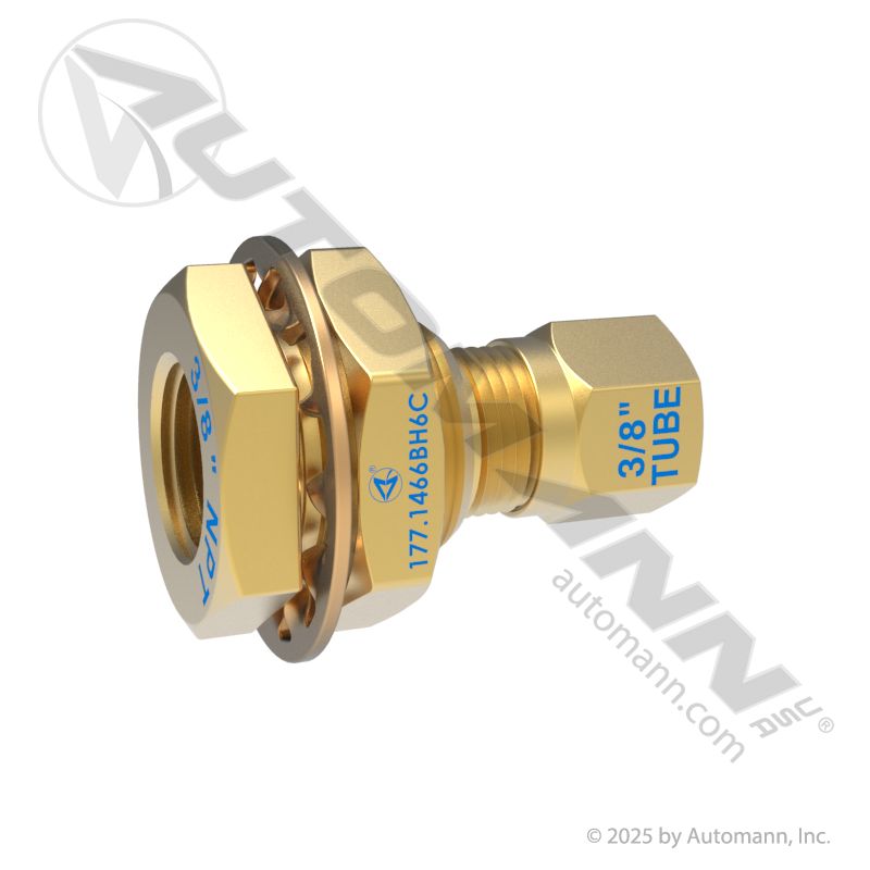 177.1466BH6C - Bulkhead Compression 3/8in x 3/8in NPT (T5)
