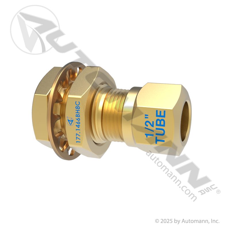 177.1466BH8C - Bulkhead Compression 1/2in x 3/8in NPT (T5)