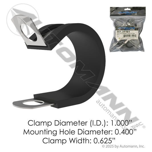 561.31161 - Tube Clamp Rubber Lined 1in-10pk (BACK)