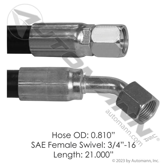 561.46421 - Power Steering Hose Freightliner 21in (7B)