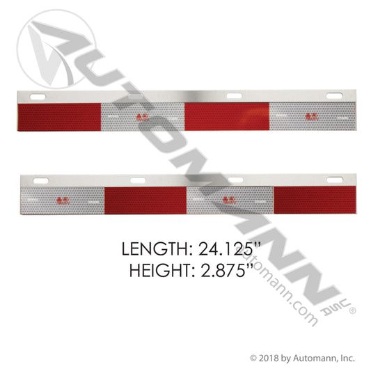 562.440 - Conspicuity Plate Set Straight Aluminum