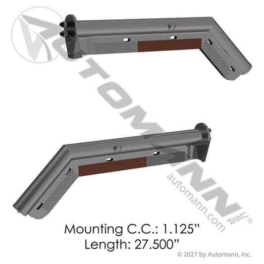 562.488 - Spring-Loaded Hanger Angled Chrome Short
